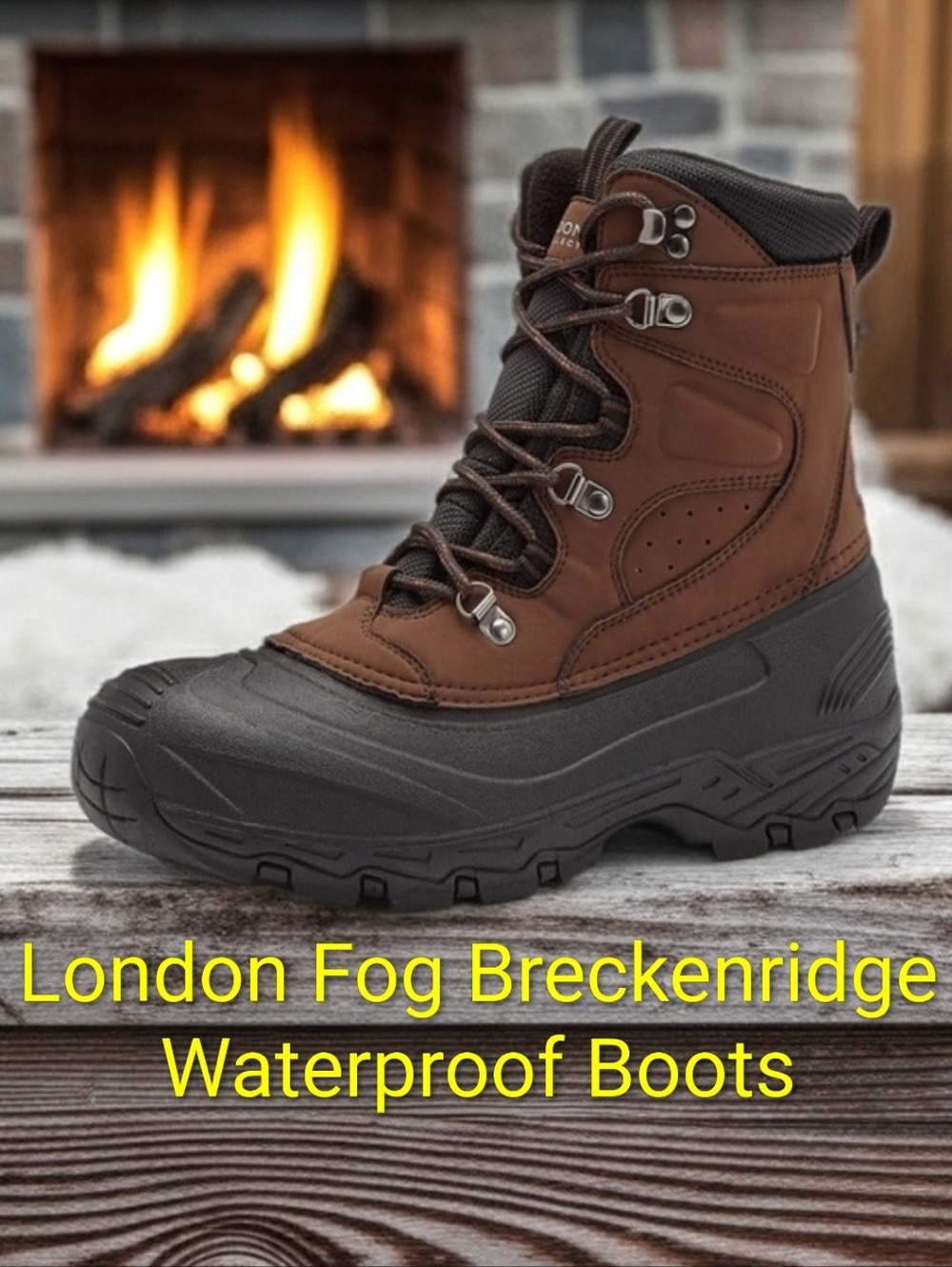 London Fog Breckenridge Waterproof Boots Mens 10 NWT & BOX